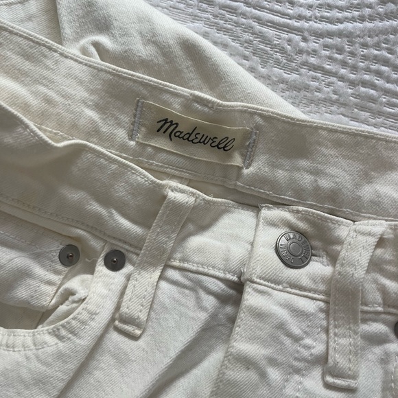 Madewell High-Rise Slim Boyjean in Tile White - Picture 7 of 9